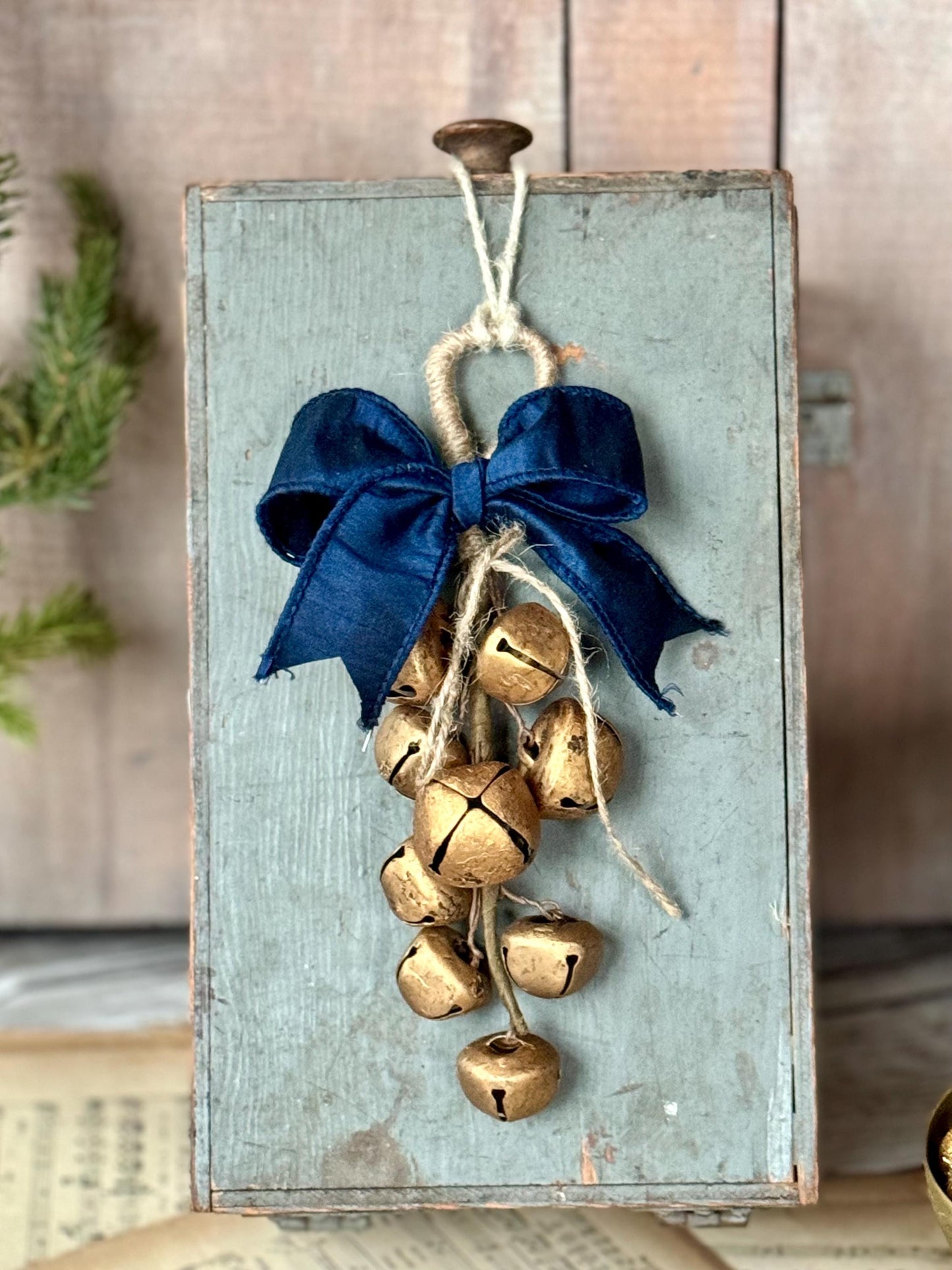 Sleigh Bells Hanger, Christmas Sleigh Bells, Christmas Mistletoe, Bell Door Hanger, Jingle Bell Swag, Doorknob Hanger, Christmas Gift