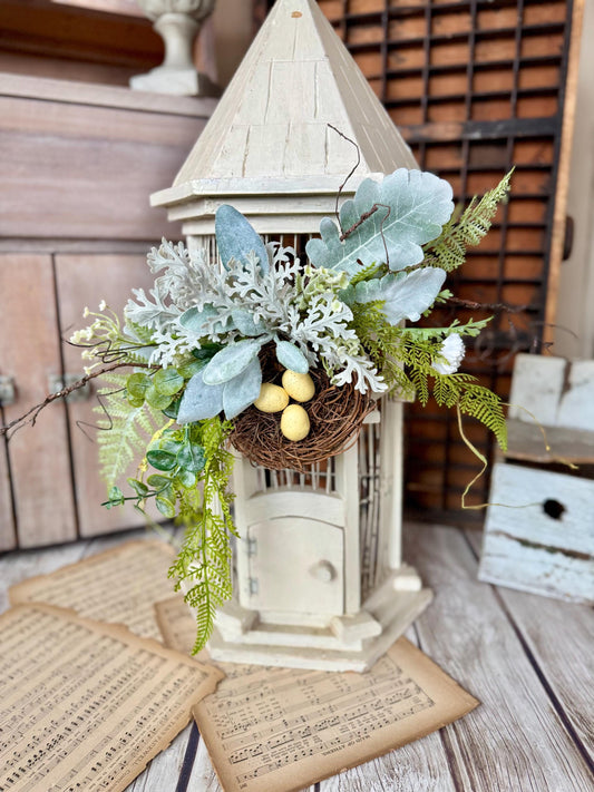 BEST SELLER Bird Nest Wreath, Mothers Day Gift, Spring Wreath, Front Door Decor, Summer Hanger, Egg Wildflower Swag, GIFT