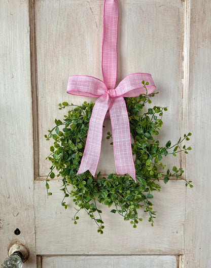 Pink Vine Wreath, Pink Valentines Day Wreath, Boxwood Kitchen Cabinet Wreath, Mother's Day Wreath, Easter Decor