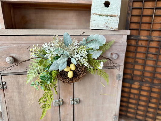 BEST SELLER Bird Nest Wreath, Mothers Day Gift, Spring Wreath, Front Door Decor, Summer Hanger, Egg Wildflower Swag, GIFT