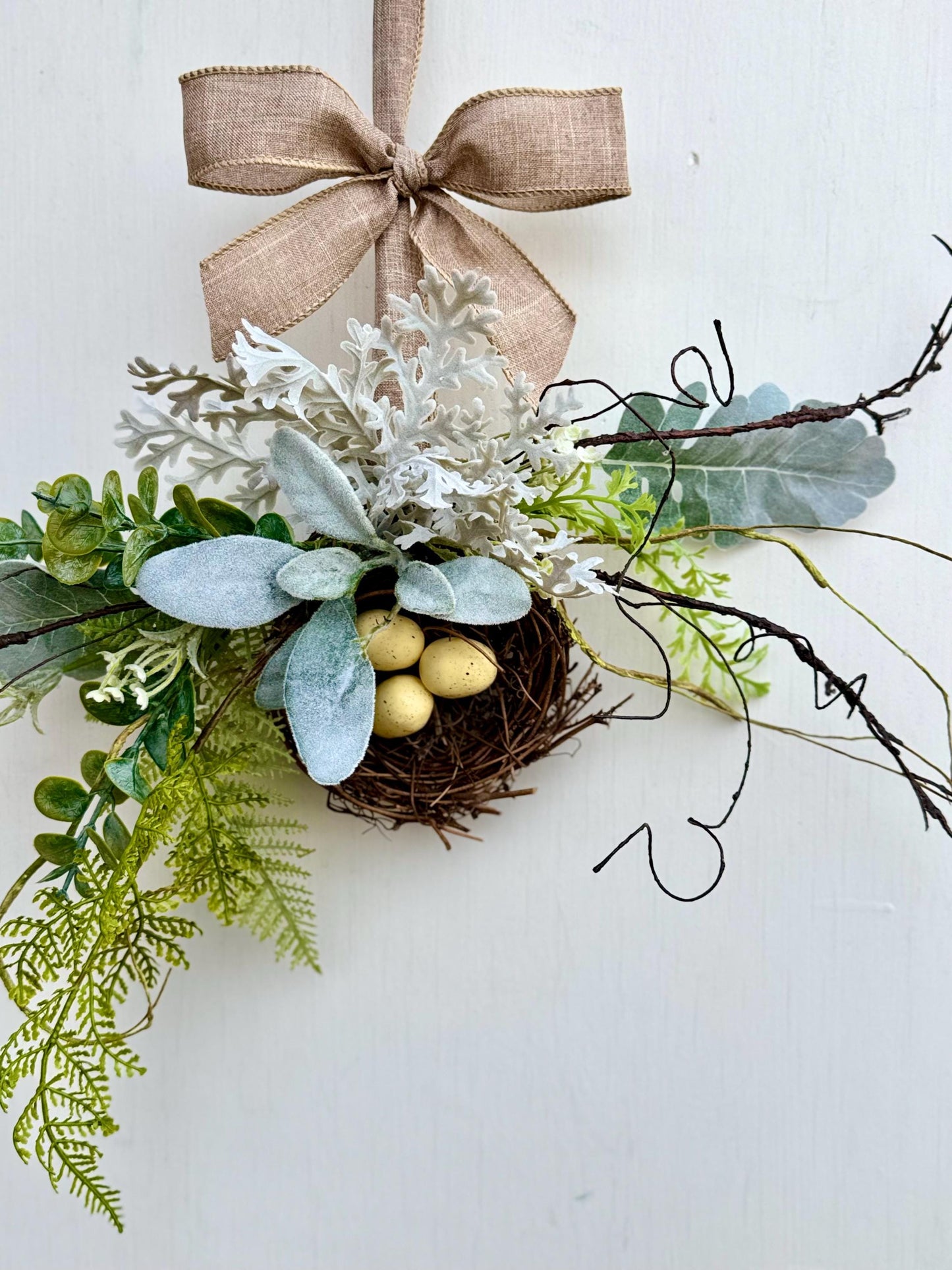 BEST SELLER Bird Nest Wreath, Mothers Day Gift, Spring Wreath, Front Door Decor, Summer Hanger, Egg Wildflower Swag, GIFT