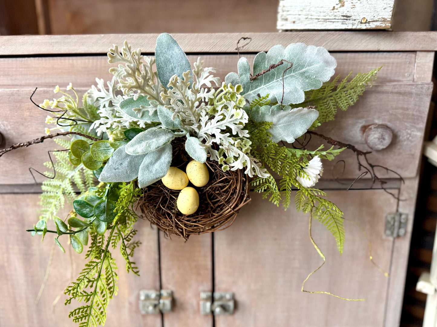 BEST SELLER Bird Nest Wreath, Mothers Day Gift, Spring Wreath, Front Door Decor, Summer Hanger, Egg Wildflower Swag, GIFT