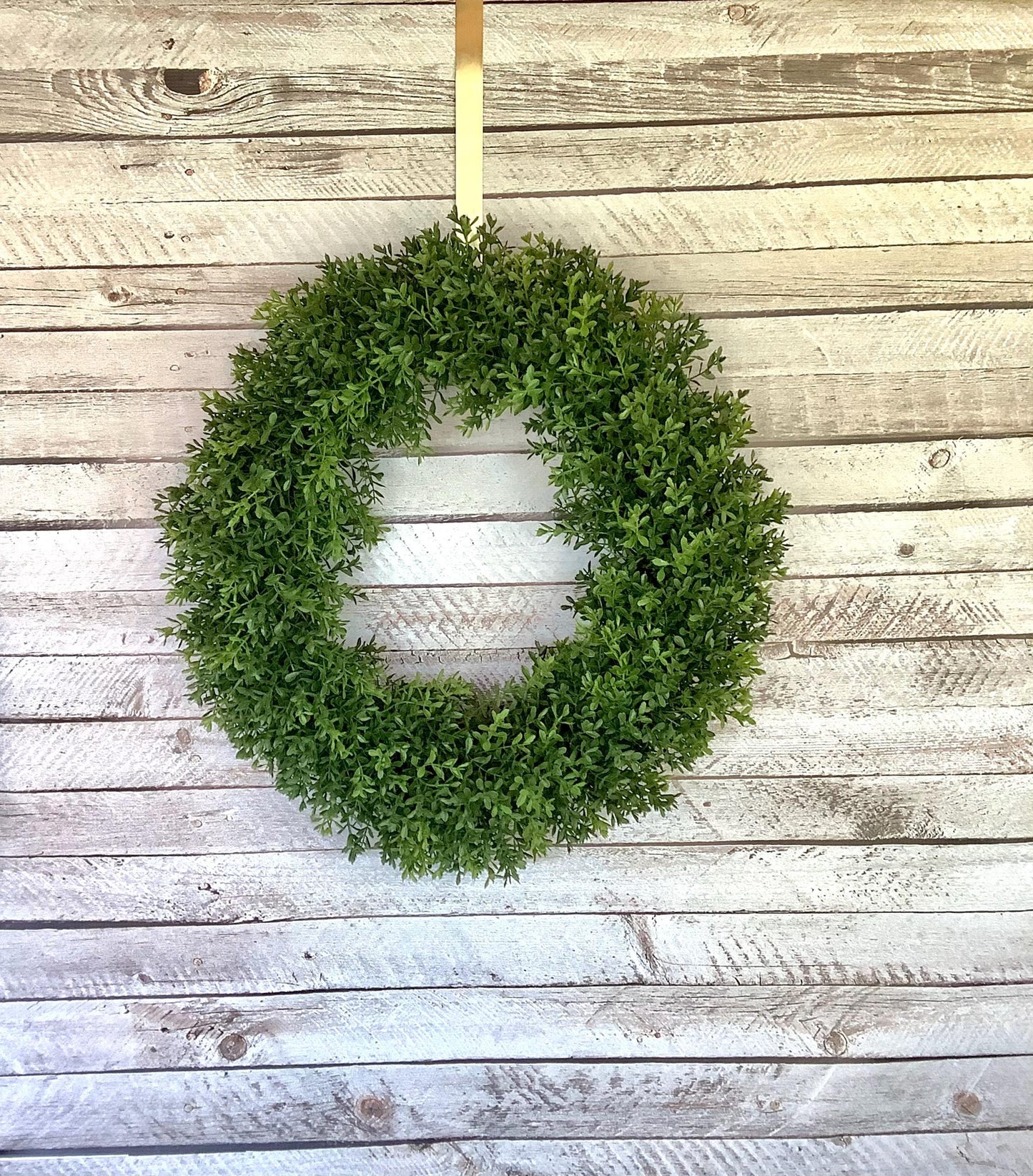Artificial Boxwood Wreath, Boxwood Wreath with Bow, Window Wreath, Kitchen Cabinet Wreath, Winter Decor, Year Round Wreath, Greenery Wreath