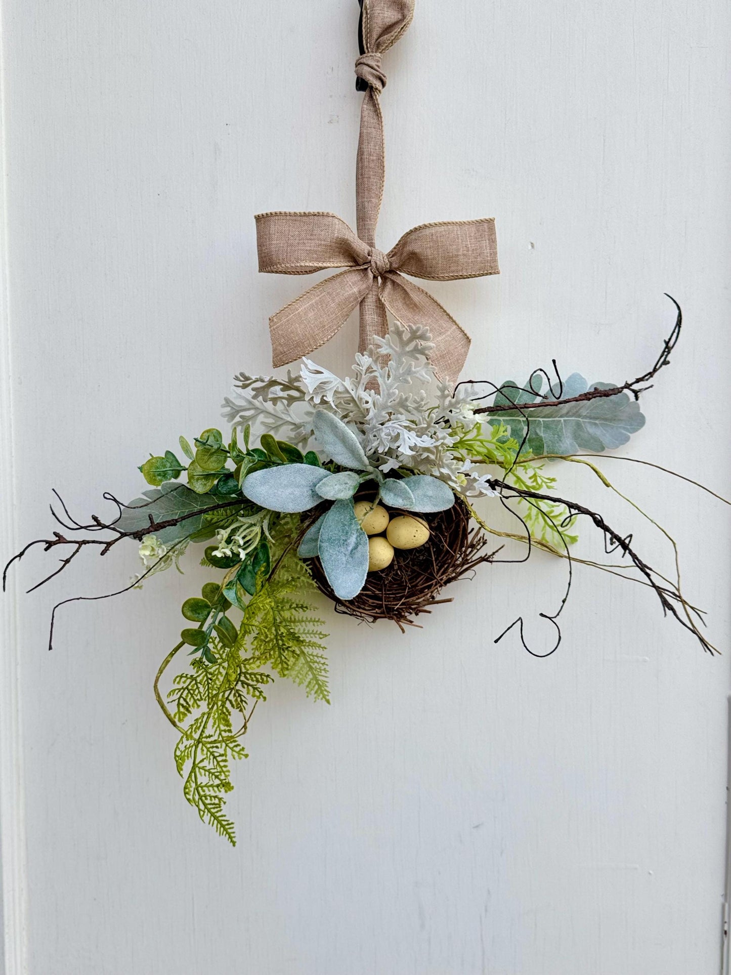 BEST SELLER Bird Nest Wreath, Mothers Day Gift, Spring Wreath, Front Door Decor, Summer Hanger, Egg Wildflower Swag, GIFT