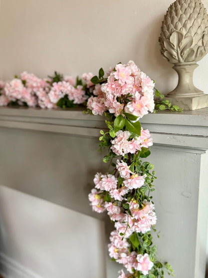 Pink Cherry Blossom c, Spring Pink Garland, Easter Tablescape, Summer Garland, Mothers Day Gift, Wedding Garland, Wedding Arch Garland