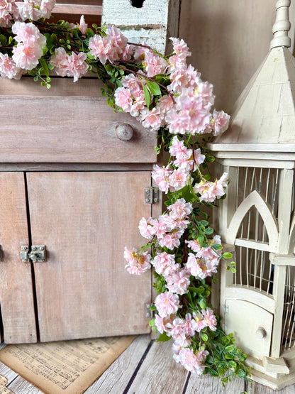 Pink Cherry Blossom c, Spring Pink Garland, Easter Tablescape, Summer Garland, Mothers Day Gift, Wedding Garland, Wedding Arch Garland