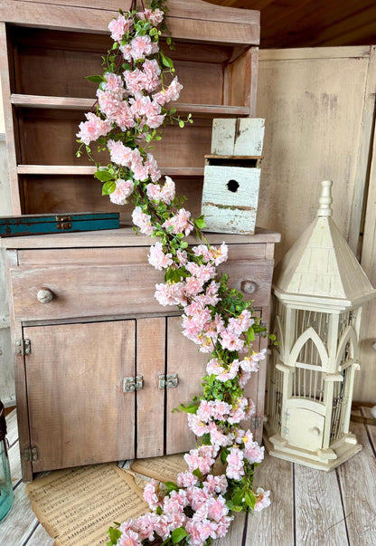 Pink Cherry Blossom c, Spring Pink Garland, Easter Tablescape, Summer Garland, Mothers Day Gift, Wedding Garland, Wedding Arch Garland