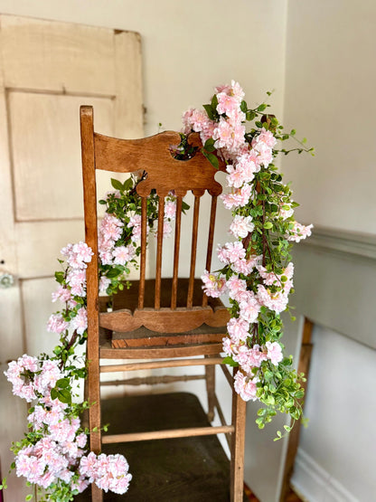 Pink Cherry Blossom c, Spring Pink Garland, Easter Tablescape, Summer Garland, Mothers Day Gift, Wedding Garland, Wedding Arch Garland