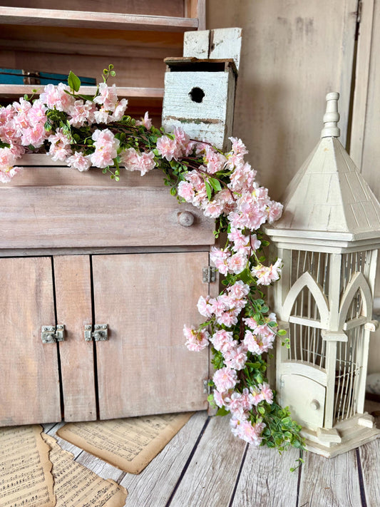Pink Cherry Blossom c, Spring Pink Garland, Easter Tablescape, Summer Garland, Mothers Day Gift, Wedding Garland, Wedding Arch Garland