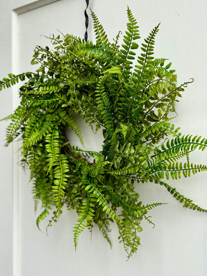 Fern Wreath, Spring Wreath, Summer Wreath, Greenery Summer Wreath, Green Fern Decor, Porch Wreath, Easter Wreath, Mothers Day Gift