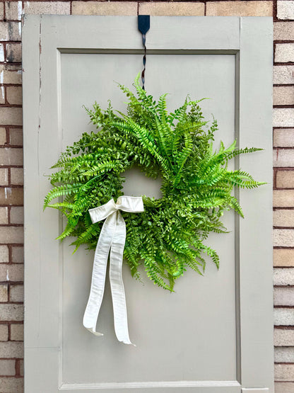 Fern Wreath, Spring Wreath, Summer Wreath, Greenery Summer Wreath, Green Fern Decor, Porch Wreath, Easter Wreath, Mothers Day Gift