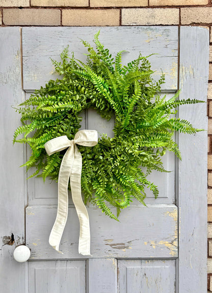 Fern Wreath, Spring Wreath, Summer Wreath, Greenery Summer Wreath, Green Fern Decor, Porch Wreath, Easter Wreath, Mothers Day Gift