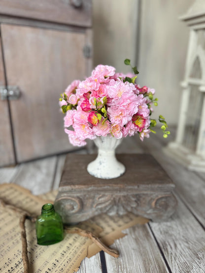 Pink Cherry Blossom Arrangement, Mothers Day Gift, French Country Spring Arrangement, Nursing Home Decor, Cherry Blossom Decor