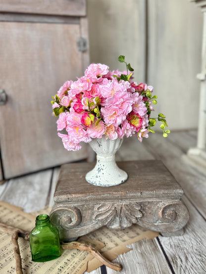 Pink Cherry Blossom Arrangement, Mothers Day Gift, French Country Spring Arrangement, Nursing Home Decor, Cherry Blossom Decor