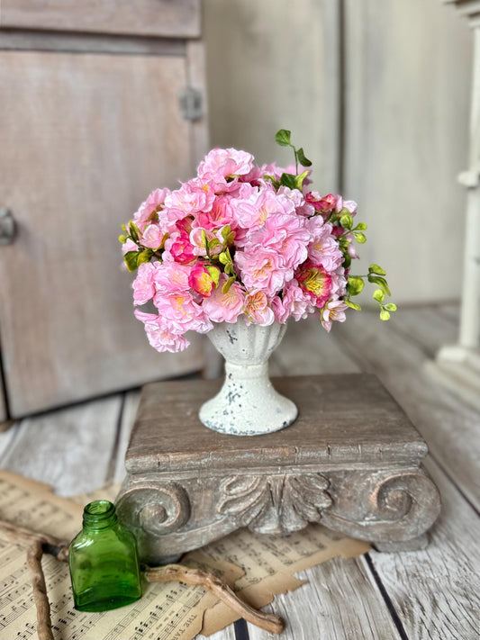 Pink Cherry Blossom Arrangement, Mothers Day Gift, French Country Spring Arrangement, Nursing Home Decor, Cherry Blossom Decor