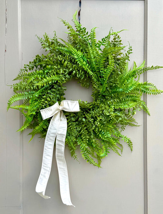 Fern Wreath, Spring Wreath, Summer Wreath, Greenery Summer Wreath, Green Fern Decor, Porch Wreath, Easter Wreath, Mothers Day Gift