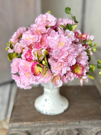 Pink Cherry Blossom Arrangement, Mothers Day Gift, French Country Spring Arrangement, Nursing Home Decor, Cherry Blossom Decor
