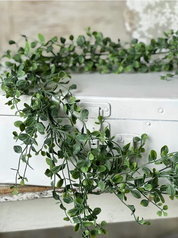 Vine Garland, Summer Garland, Garland for Mantle, Kitchen Cabinet Accent, Fireplace Decor, Wedding Decorations