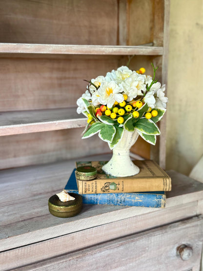 White Cherry Blossom Arrangement, French Country, Spring Arrangement, Nursing Home Decor, Cherry Blossom Decor