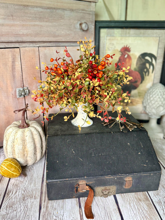 Fall Greenery Arrangement, French Country Fall Arrangement, Autumn Vine Tabletop, Fall vine and Berry Arrangement, Fall Wedding Table Decor