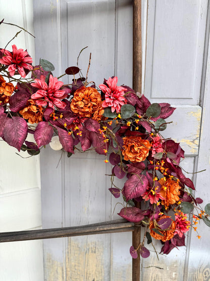 NEW 2025! Fall Garland, Bittersweet Garland, Fall Floral Garland, Purple Garland, Fall Bittersweet Vine Garland, Fireplace Mantel Garland