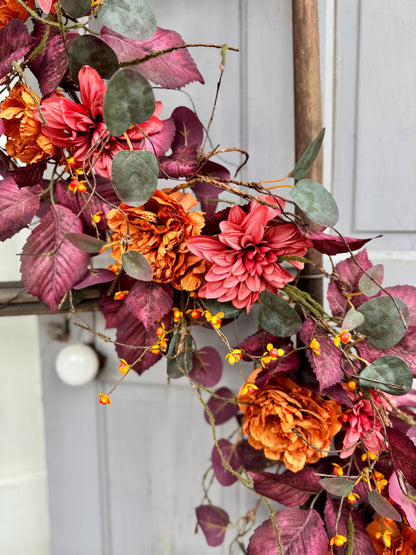 NEW 2025! Fall Garland, Bittersweet Garland, Fall Floral Garland, Purple Garland, Fall Bittersweet Vine Garland, Fireplace Mantel Garland