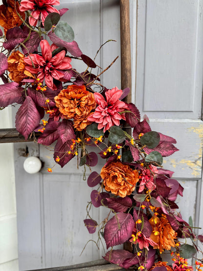 NEW 2025! Fall Garland, Bittersweet Garland, Fall Floral Garland, Purple Garland, Fall Bittersweet Vine Garland, Fireplace Mantel Garland