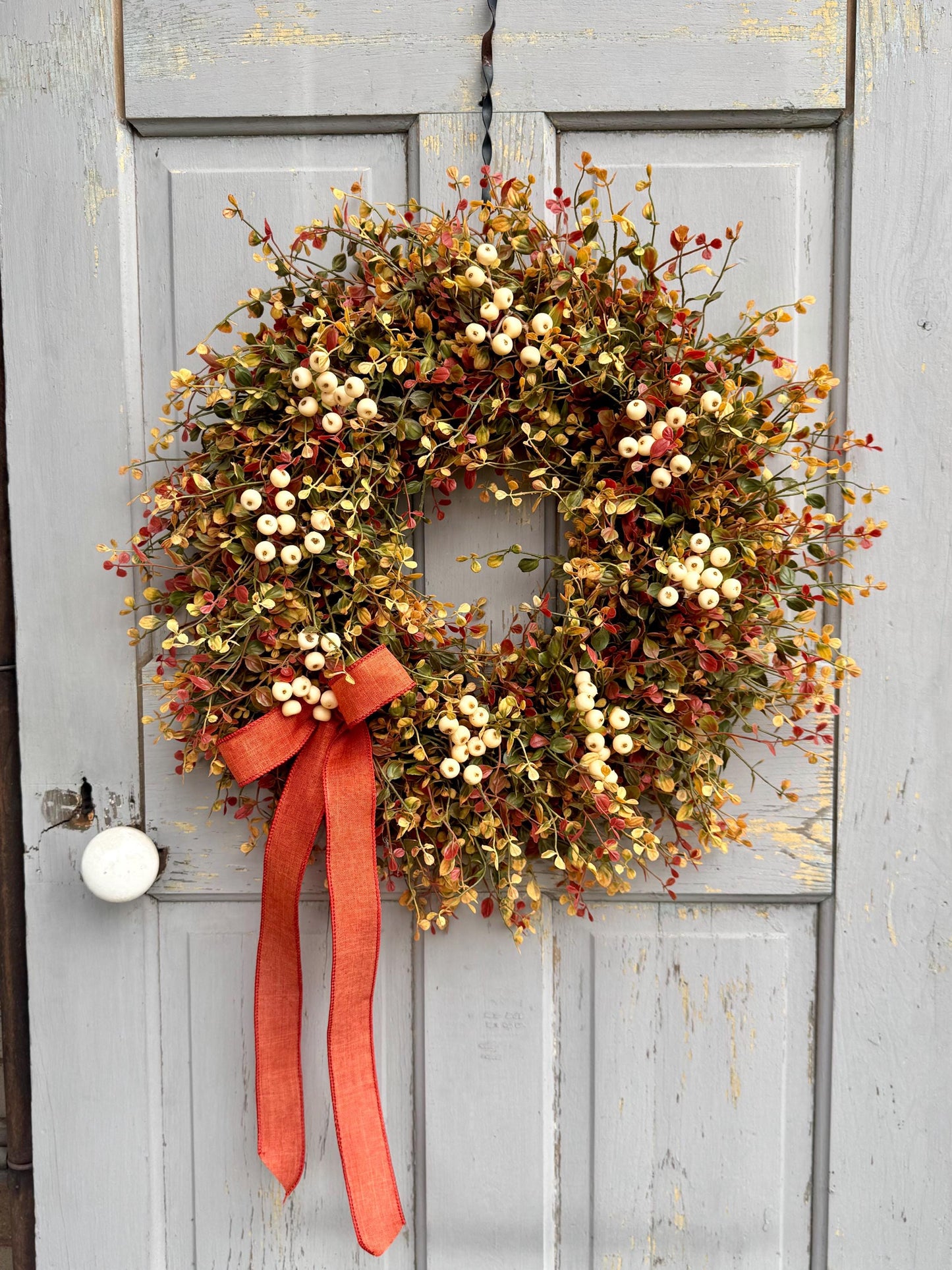 Fall Vine Wreath for Front Door, Bog Pimpernel Wreath, Autumn Wreath, Vine and Berry Wreath, Fall Wreath, Rustic Wreath