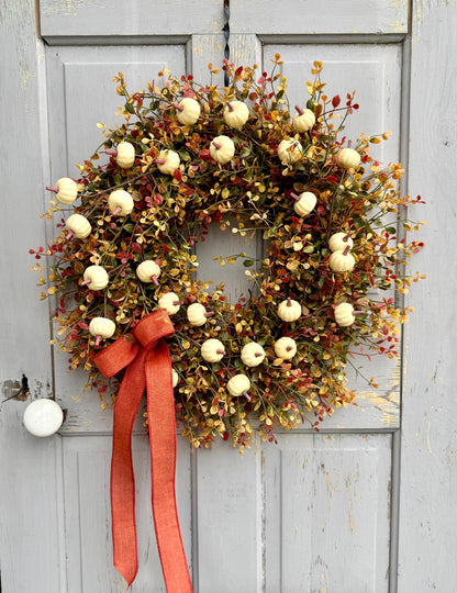 Fall Vine Wreath for Front Door, Bog Pimpernel Wreath, Autumn Wreath, Vine and Berry Wreath, Fall Wreath, Rustic Wreath