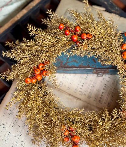 Fall Wheat Wreath, Fall Wreath, Autumn Candle Wreath, Faux Wheat Decor, Harvest Decor, Thanksgiving Table Accent, Kitchen Cabinets