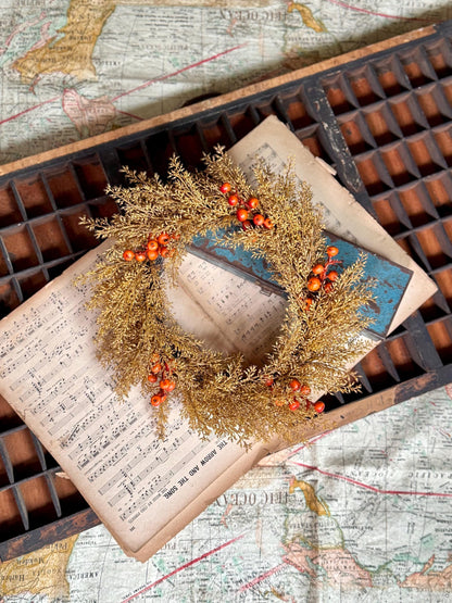 Fall Wheat Wreath, Fall Wreath, Autumn Candle Wreath, Faux Wheat Decor, Harvest Decor, Thanksgiving Table Accent, Kitchen Cabinets