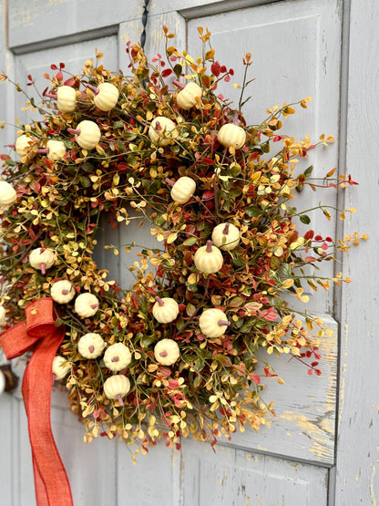 Fall Vine Wreath for Front Door, Bog Pimpernel Wreath, Autumn Wreath, Vine and Berry Wreath, Fall Wreath, Rustic Wreath