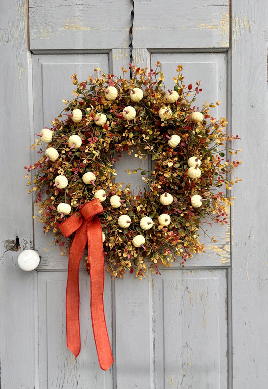 Fall Vine Wreath for Front Door, Bog Pimpernel Wreath, Autumn Wreath, Vine and Berry Wreath, Fall Wreath, Rustic Wreath